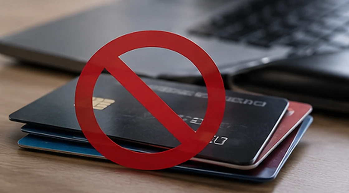 Banking point of sale terminal indicating a rejected credit card payment code